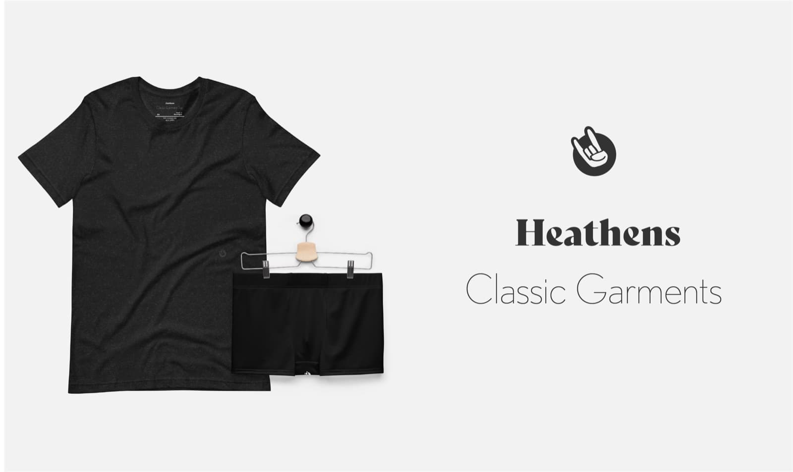 Launch card: the Classic Garments top and bottoms beside the icon and wordmark.