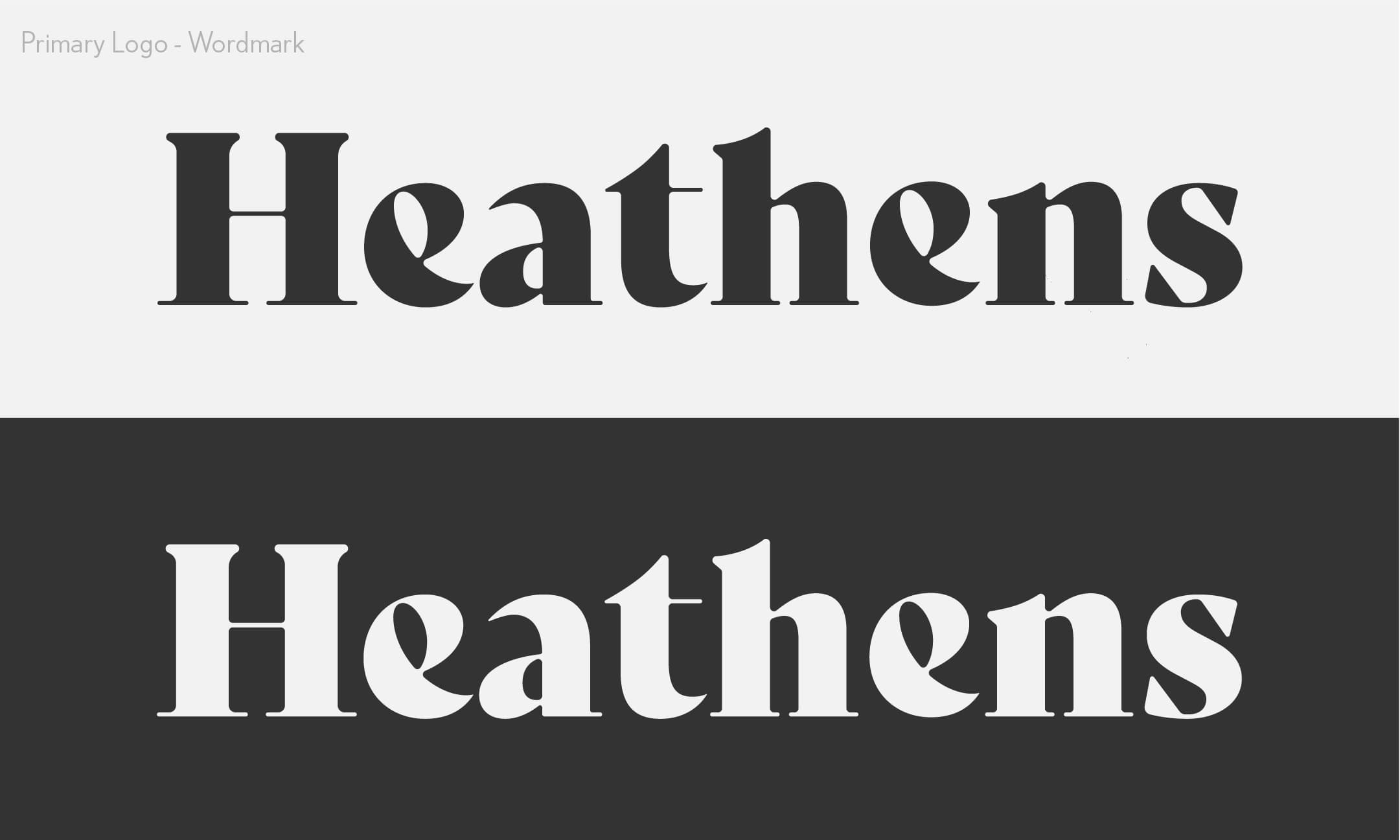 House of Heathens Branding Guide: Primary logo · Wordmark