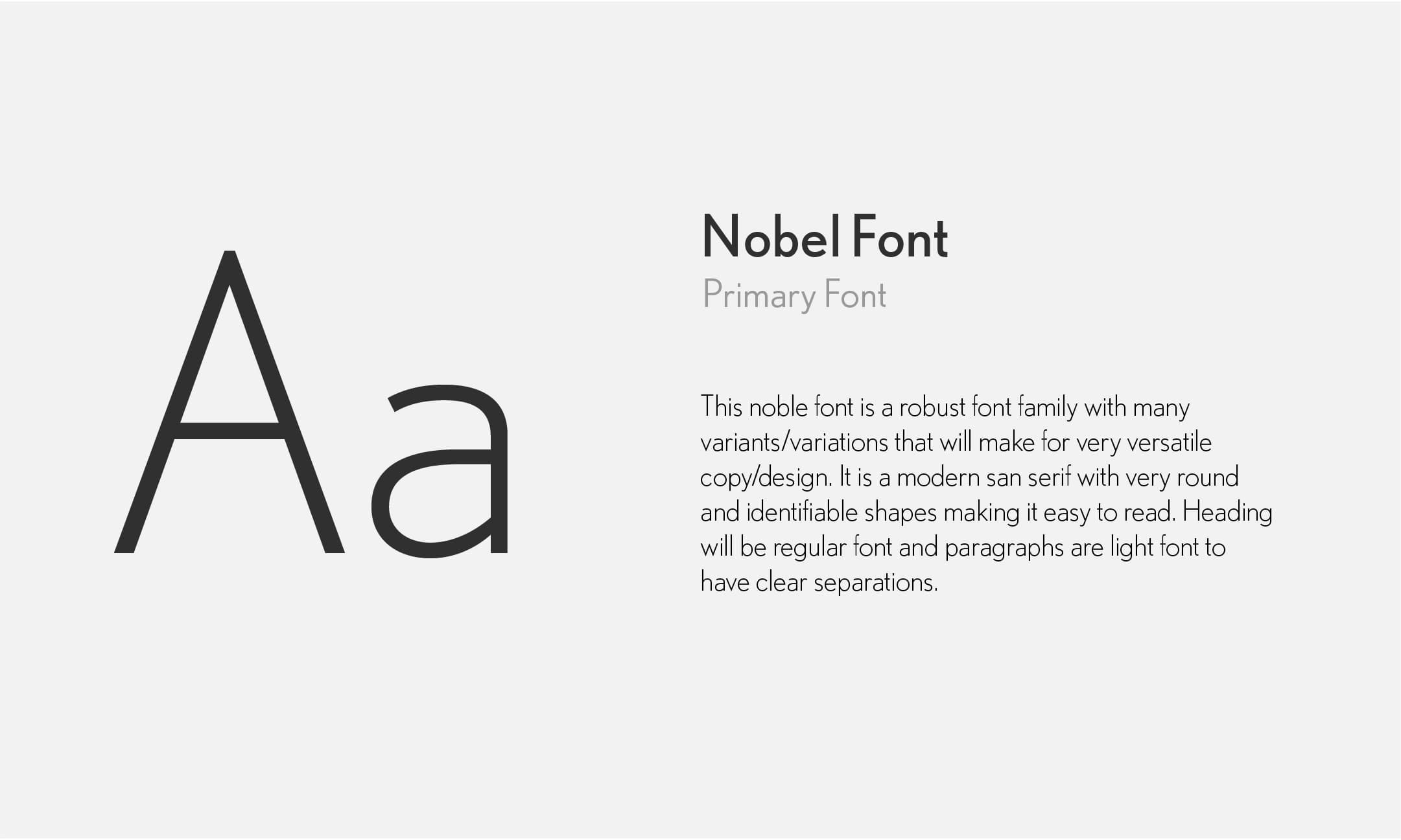 House of Heathens Branding Guide: Nobel · Primary font